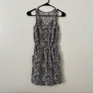 Black & White Print Mini Dress